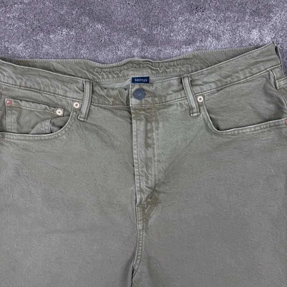 American Eagle EasyFlex Light Brown Denim Shorts Mens Size 36 Streetwear Utility